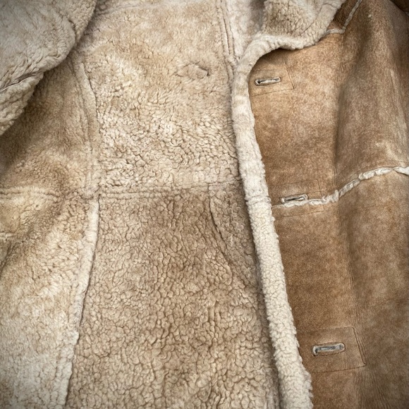 Vintage Shearling Coat - Tan - Picture 4 of 5